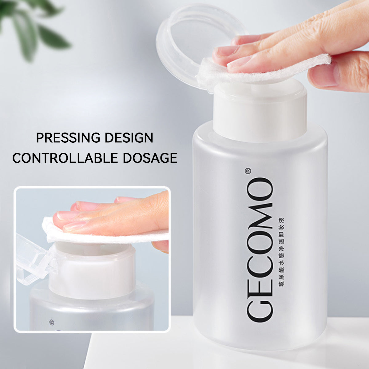 3 in 1 Hyaluronic Acid Makeup Remover Eye Lip Face Cleanser, Gentle Pump Bottle, Hydrating Skincare for Sensitive Skin