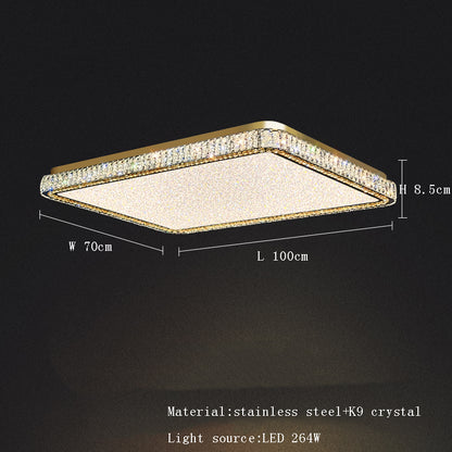 Modern Lustre Crystal Ceiling Lamp, Dimmable LED Chandelier for Bedroom, Living Room, Dining Table Lighting Fixture