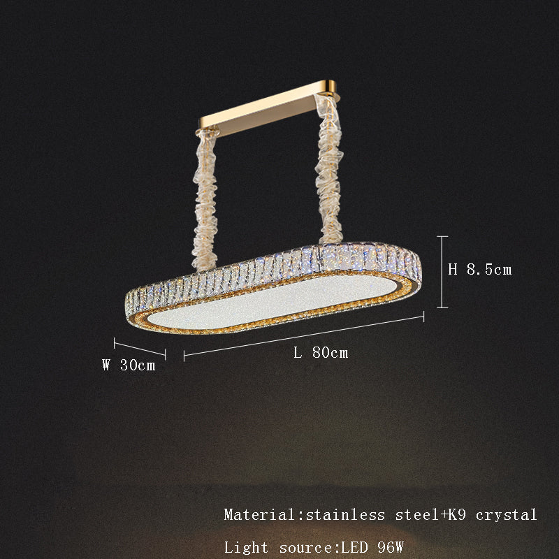 Modern Lustre Crystal Ceiling Lamp, Dimmable LED Chandelier for Bedroom, Living Room, Dining Table Lighting Fixture