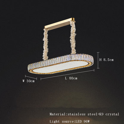 Modern Lustre Crystal Ceiling Lamp, Dimmable LED Chandelier for Bedroom, Living Room, Dining Table Lighting Fixture