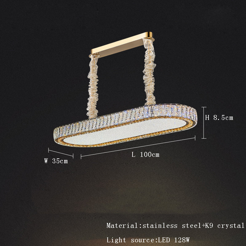 Modern Lustre Crystal Ceiling Lamp, Dimmable LED Chandelier for Bedroom, Living Room, Dining Table Lighting Fixture
