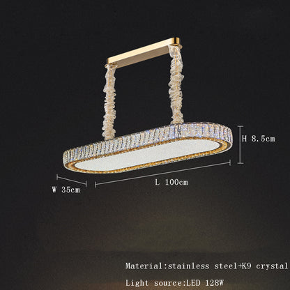 Modern Lustre Crystal Ceiling Lamp, Dimmable LED Chandelier for Bedroom, Living Room, Dining Table Lighting Fixture