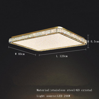 Modern Lustre Crystal Ceiling Lamp, Dimmable LED Chandelier for Bedroom, Living Room, Dining Table Lighting Fixture
