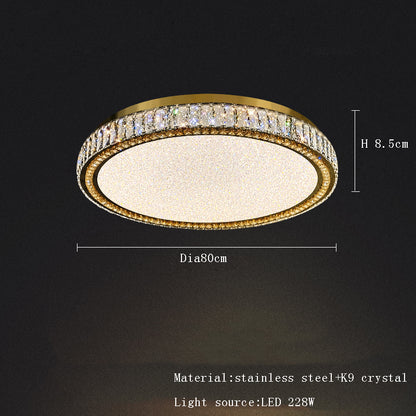 Modern Lustre Crystal Ceiling Lamp, Dimmable LED Chandelier for Bedroom, Living Room, Dining Table Lighting Fixture