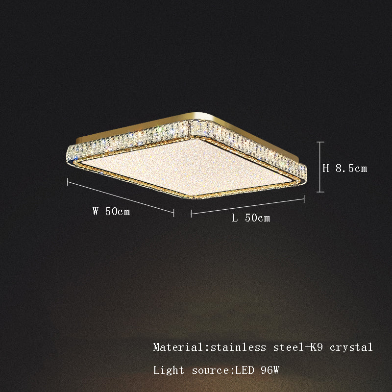 Modern Lustre Crystal Ceiling Lamp, Dimmable LED Chandelier for Bedroom, Living Room, Dining Table Lighting Fixture