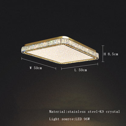 Modern Lustre Crystal Ceiling Lamp, Dimmable LED Chandelier for Bedroom, Living Room, Dining Table Lighting Fixture