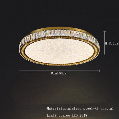 Modern Lustre Crystal Ceiling Lamp, Dimmable LED Chandelier for Bedroom, Living Room, Dining Table Lighting Fixture