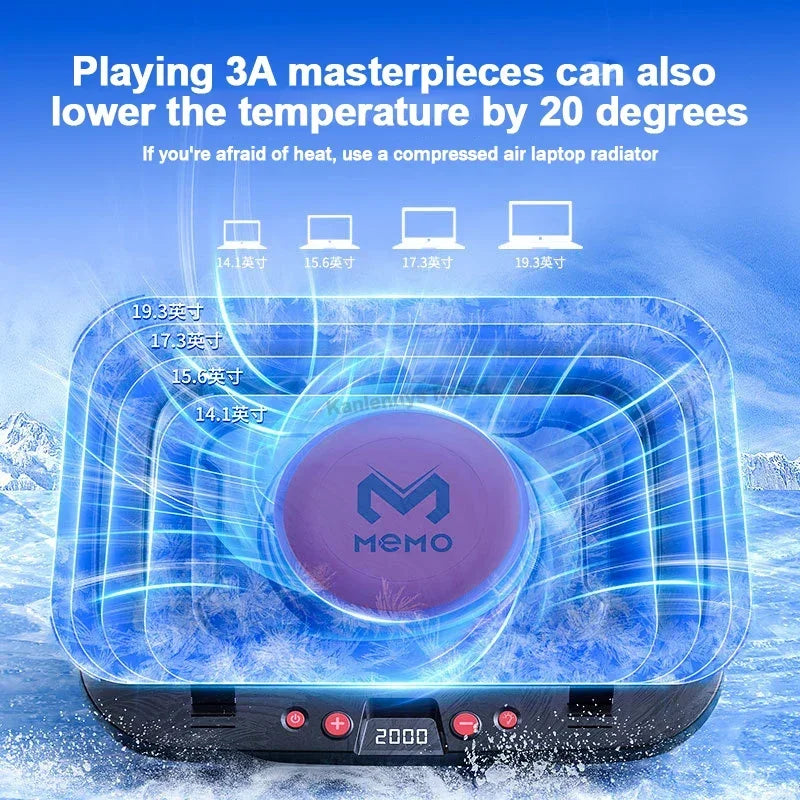 Angle Adjustable Notebook Powerful Fan Cooling Pad Game Laptop Cooler Strong Wind Kickstand Base Br 1
