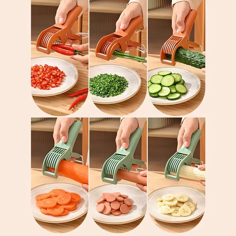 HooFun Stainless Steel Vegetable  Fruit Slicer  MultiFunctional Kitchen Tool For Fast Salad Prep 2