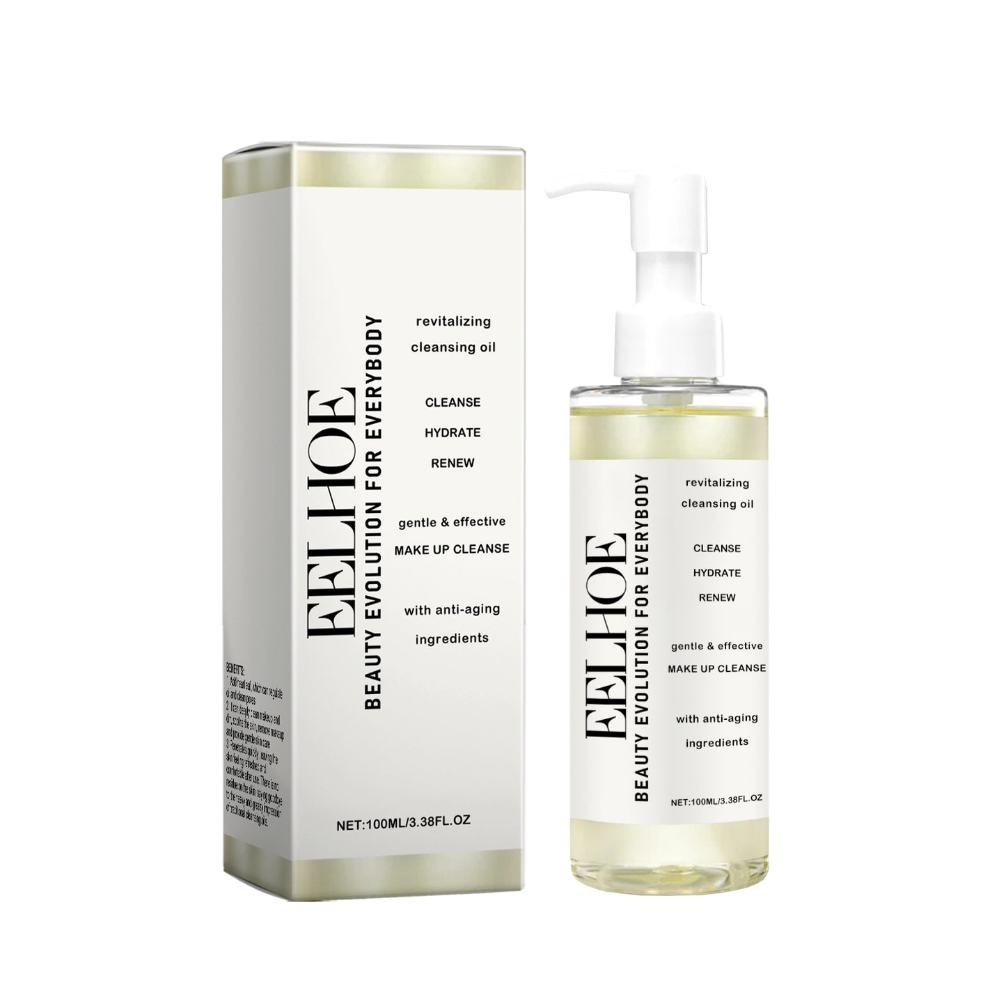 Gentle Facial Cleansing Oil Makeup Remover for Sensitive Skin, Moisturizing Cleansing Liquid, 100ml Hydrating Skin Care