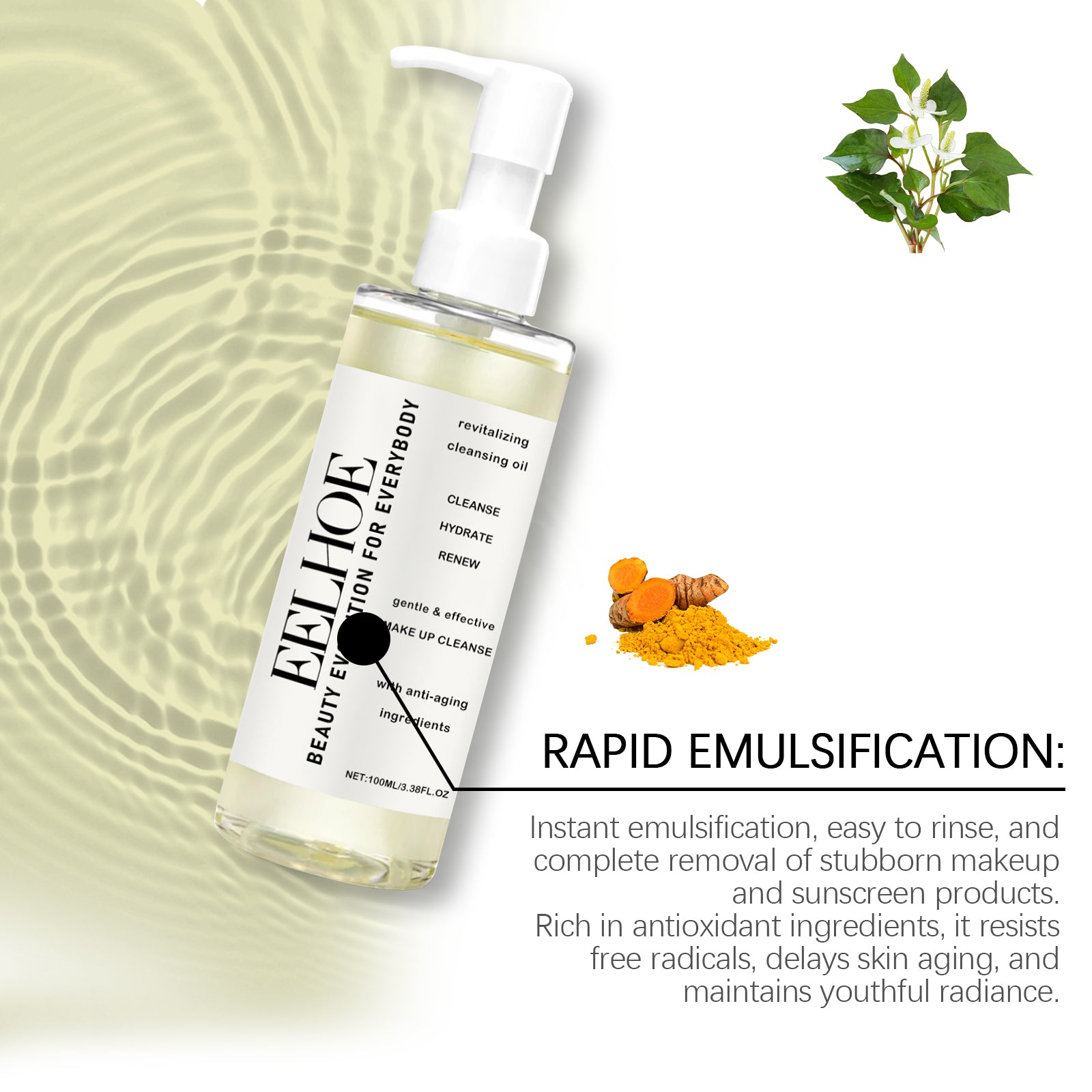 Gentle Facial Cleansing Oil Makeup Remover For Sensitive Skin Moisturizing Cleansing Liquid 100ml H 1