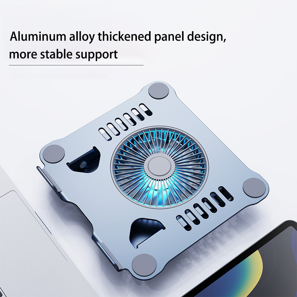 Adjustable Laptop Stand with Computer Cooling Fan, Aluminum Alloy Bracket for All Gaming Laptop