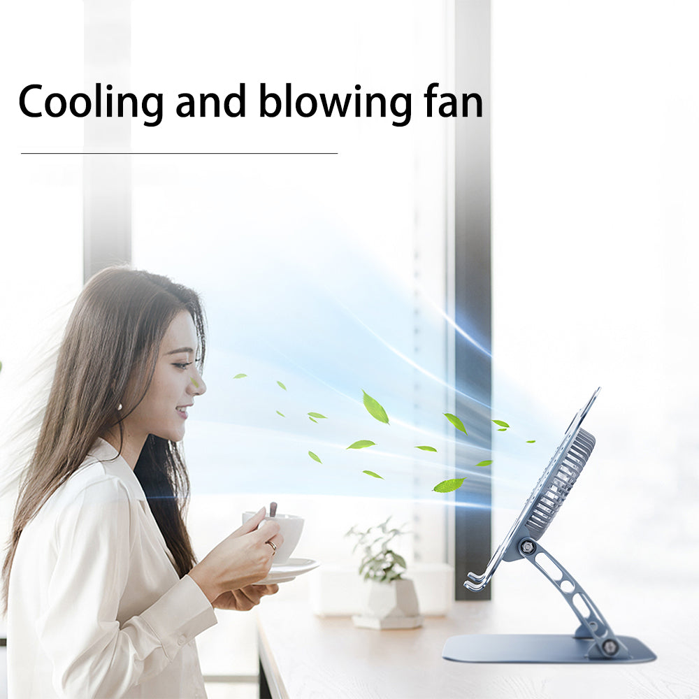 Adjustable Laptop Stand with Computer Cooling Fan, Aluminum Alloy Bracket for All Gaming Laptop