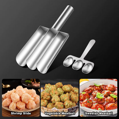 EasyRelease NonStick Meatball Maker Spoon  Manual Kitchen Tool For Perfect Meatballs  Fish Balls 3