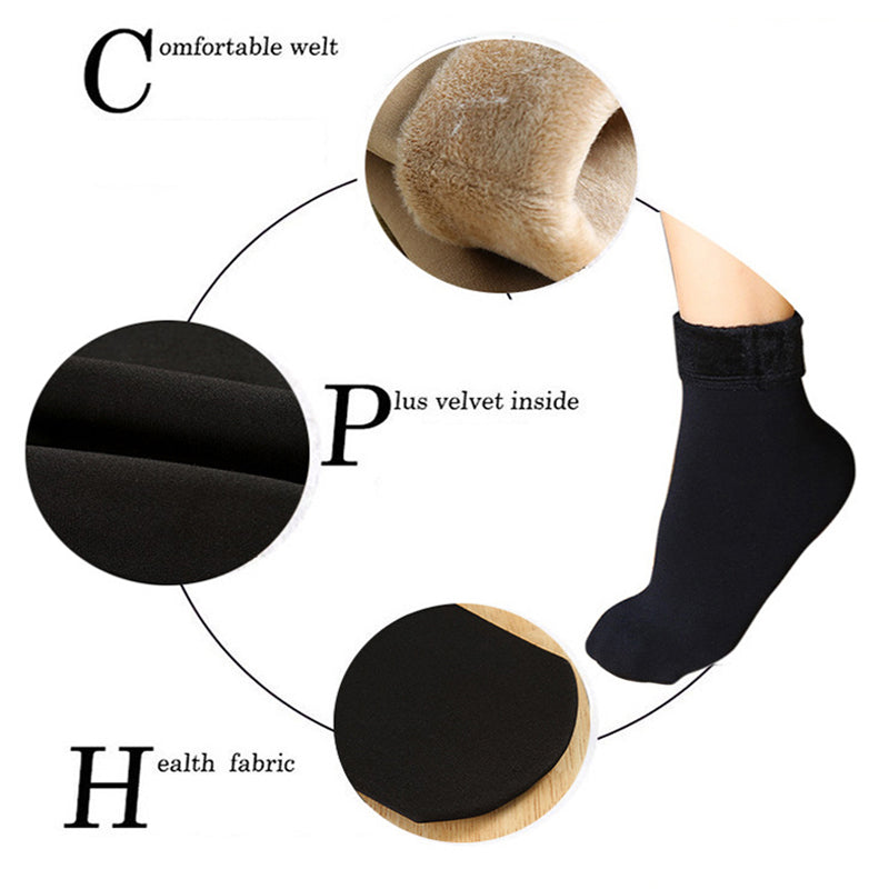 Thermal Winter Socks For Women Thicken Pack For Snow Boots  Cold Weather Cozy Solid Color Design To 4