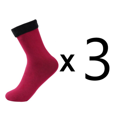 Thermal Winter Socks For Women Thicken Pack For Snow Boots  Cold Weather Cozy Solid Color Design To 9