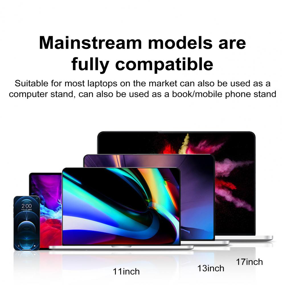 Adjustable Laptop Bracket, Ergonomic Laptop Stand with Fan, Portable Height Adjustable Riser Bracket for High Stability