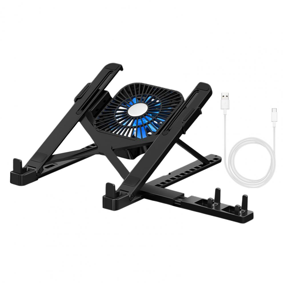 Adjustable Laptop Bracket, Ergonomic Laptop Stand with Fan, Portable Height Adjustable Riser Bracket for High Stability