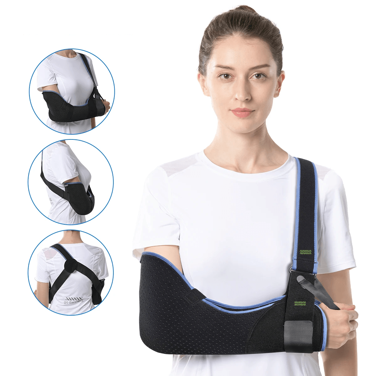 Medical Shoulder Immobilizer & Elbow Sling for Injuries, Comfortable Fracture & Dislocation Support for Sleeping