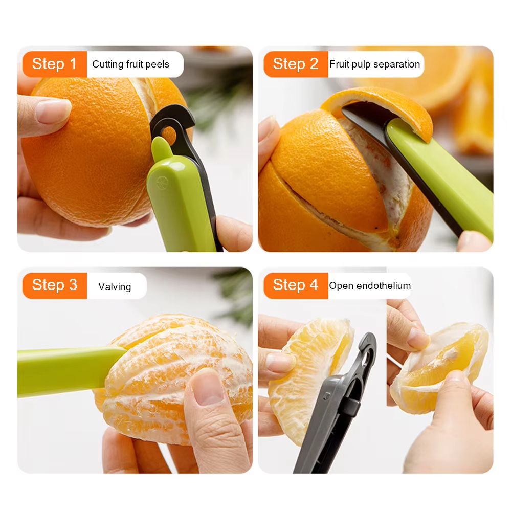 Orange Peeler  Citrus Stripper  Easy Fruit Cutter Tool For Oranges Grapefruits  Lemons 5