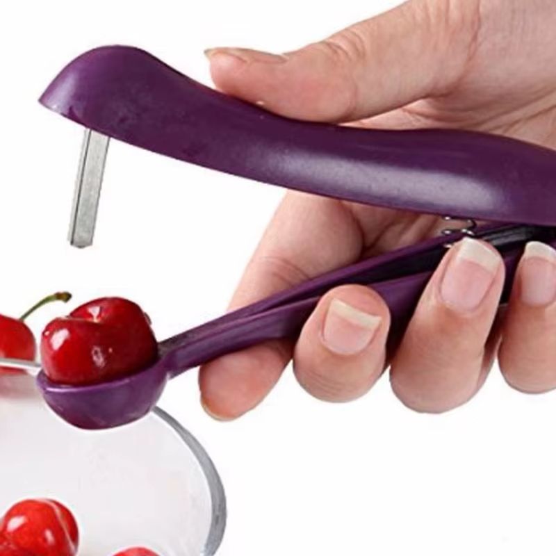 Cherry & Olive Pitter – Easy Fruit Seed Remover Kitchen Tool