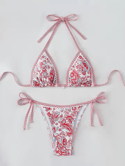 Summer Halter String Triangle Bikini Two Piece Swimwear For Women 6