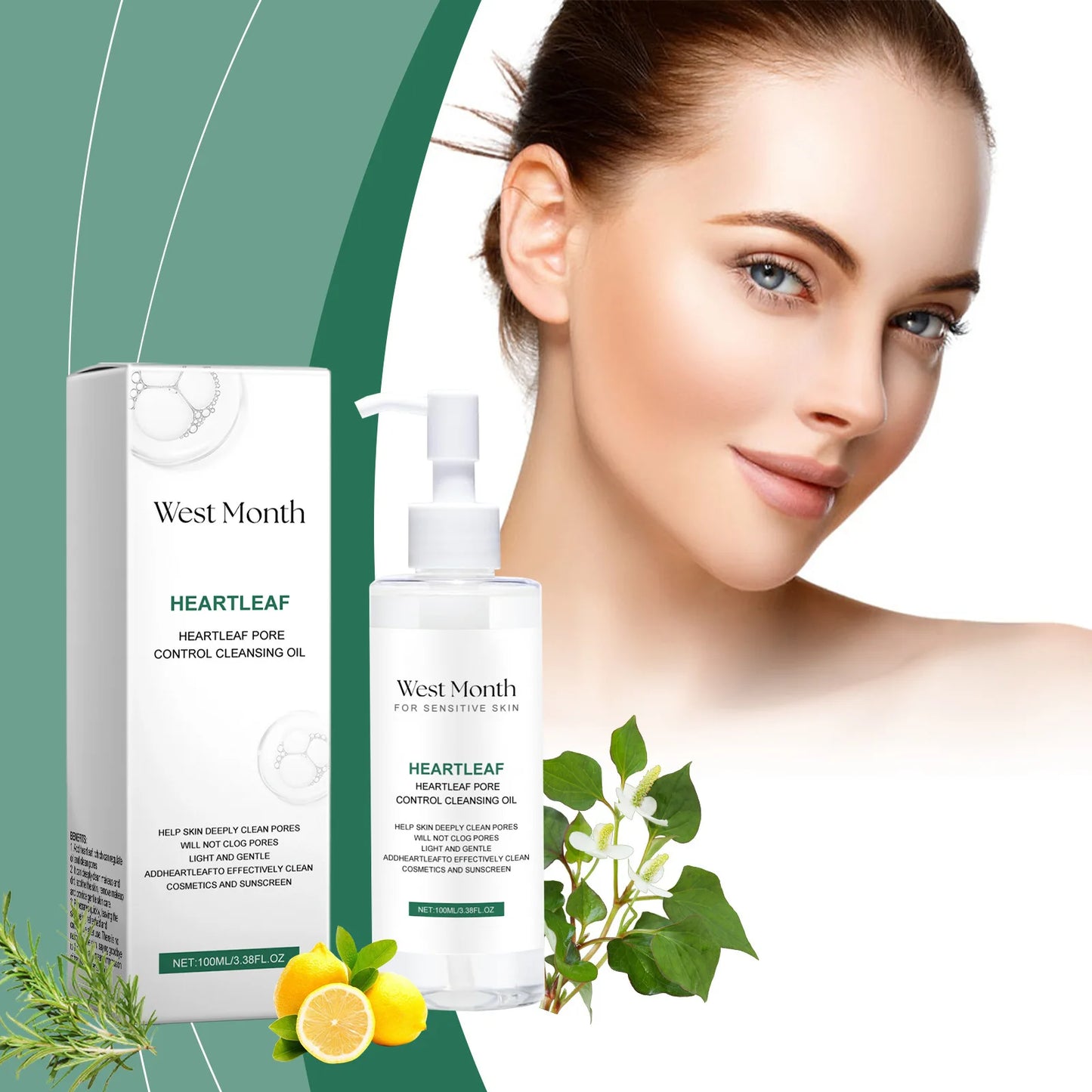 Moisturizing Makeup Removal Oil, Pore Cleansing Facial Oil Cleanser, Refreshing Hydrating Cleansing Oil for Face and Lip