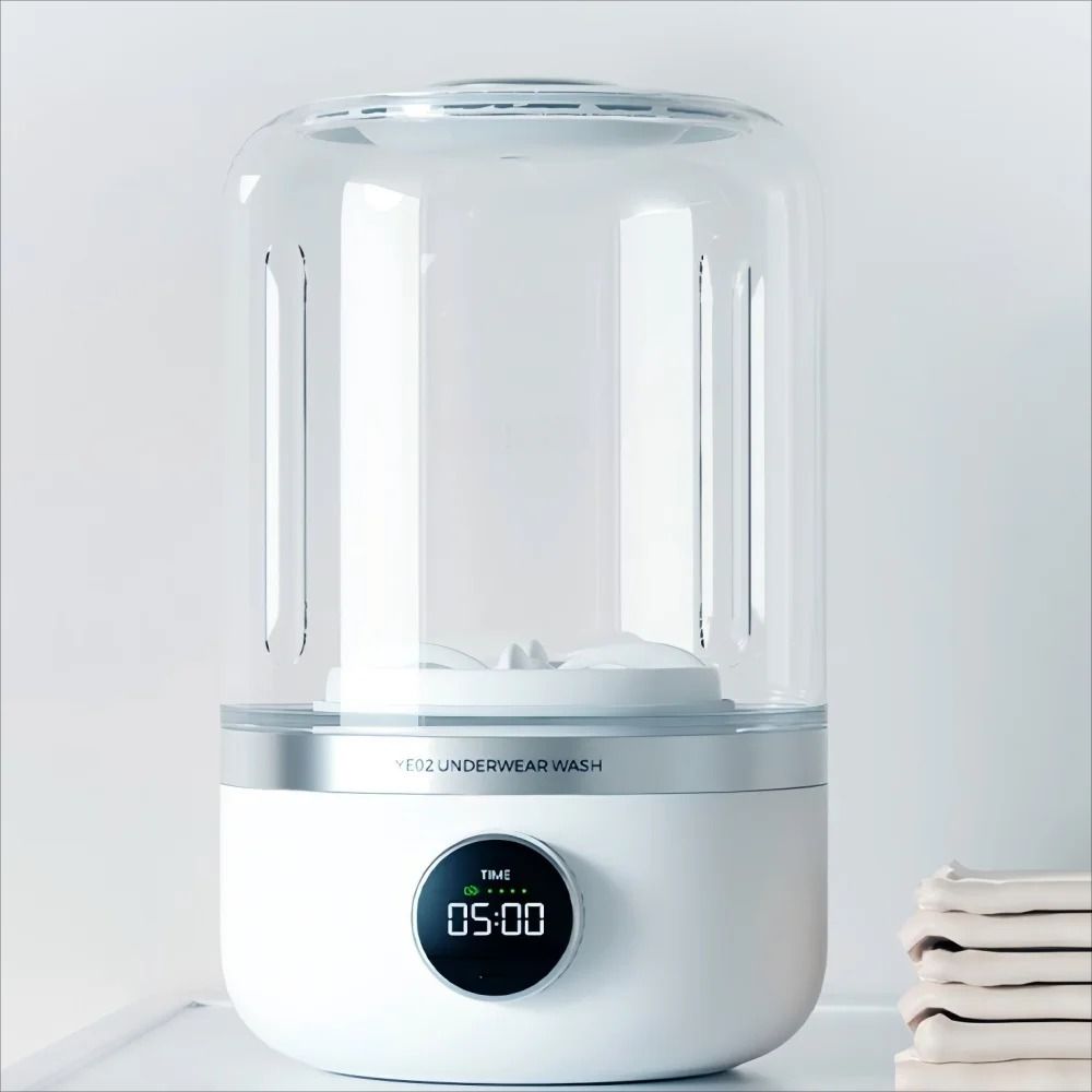 Compact Wireless Mini Laundry Bucket for Socks and Delicates