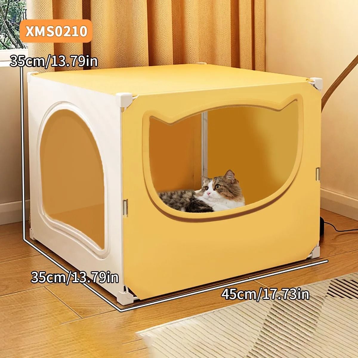 All Seasons Semi Enclosed Cat Nest Large Cozy Pet Bed 1