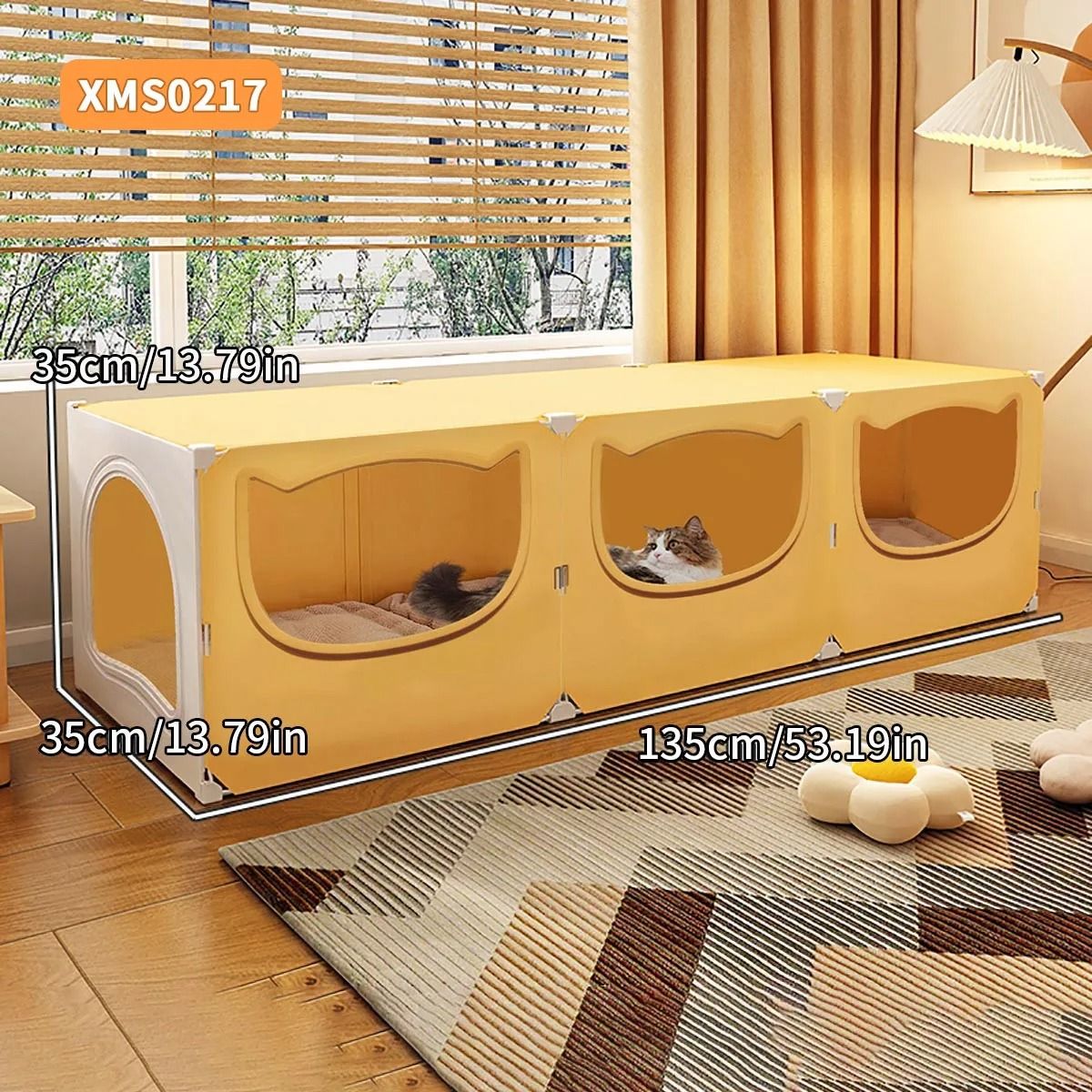 All Seasons Semi Enclosed Cat Nest Large Cozy Pet Bed 15