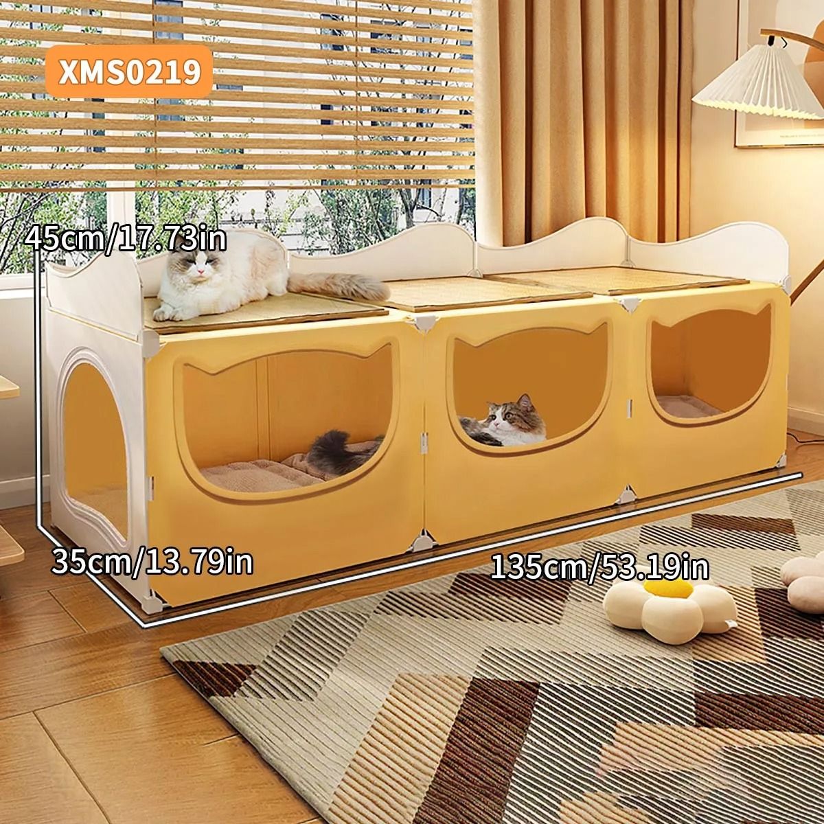 All Seasons Semi Enclosed Cat Nest Large Cozy Pet Bed 16