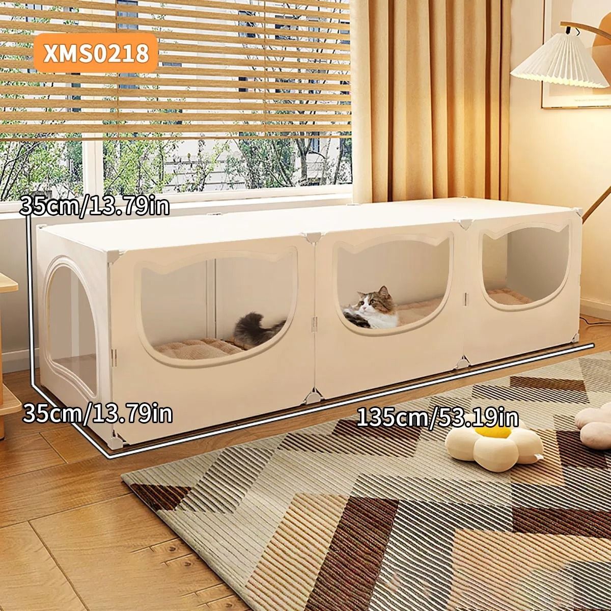 All Seasons Semi Enclosed Cat Nest Large Cozy Pet Bed 17