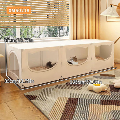 All Seasons Semi Enclosed Cat Nest Large Cozy Pet Bed 17