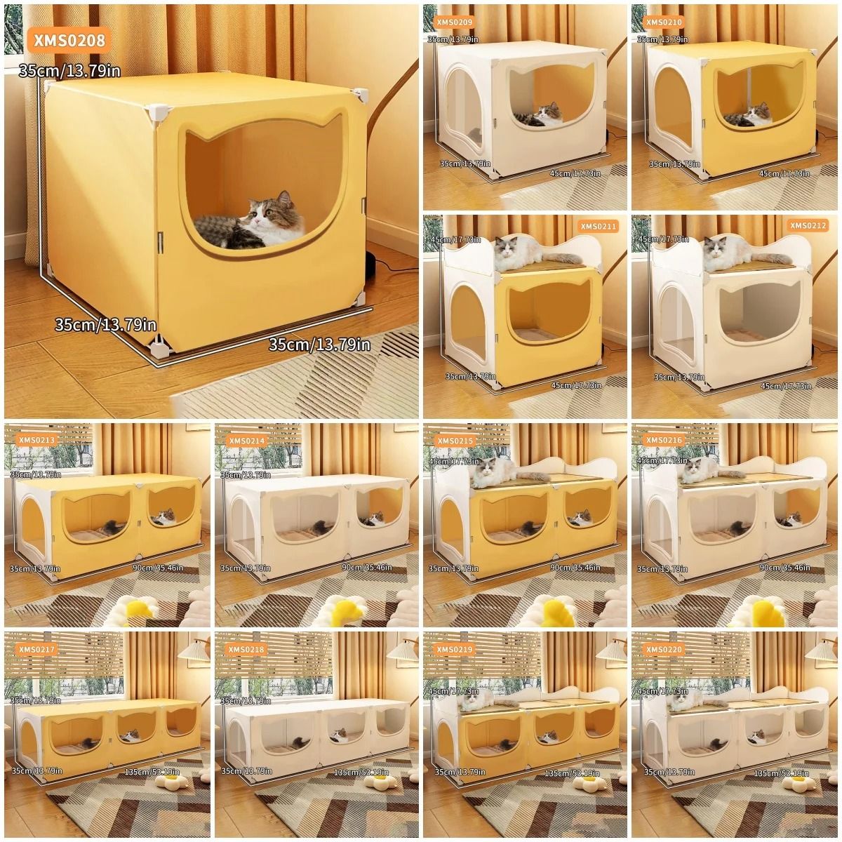 All Seasons Semi Enclosed Cat Nest Large Cozy Pet Bed 5