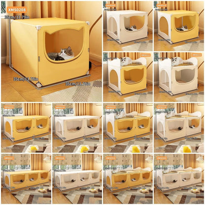 All Seasons Semi Enclosed Cat Nest Large Cozy Pet Bed 5