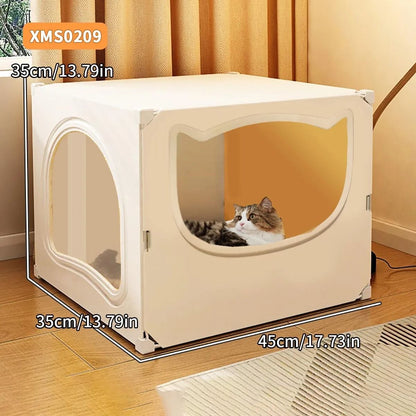 All Seasons Semi Enclosed Cat Nest Large Cozy Pet Bed 6