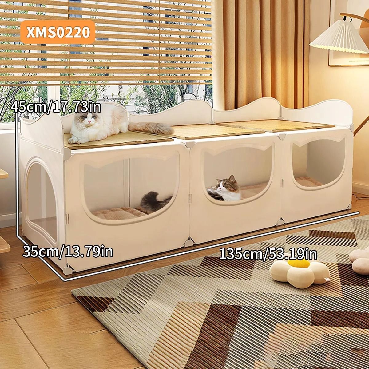 All Seasons Semi Enclosed Cat Nest Large Cozy Pet Bed 18