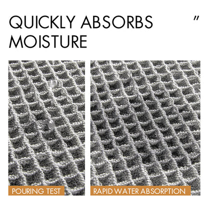 Absorbent Woven Bathroom Mat, Super Soft Anti-Slip Toilet Floor Mat for Bathroom, Shower, and Entrance Door