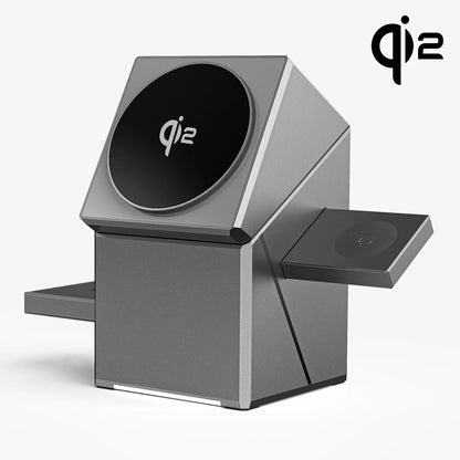 Touch Autorotation MagSafe Magnetic Wireless Charger for Android, iPhone, iWatch & AirPods Fast Charging Dock Station