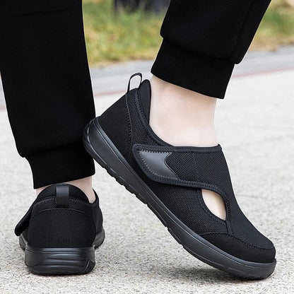 Men Orthopedic Wide Feet Walking Sneakers Comfortable Diabetic Shoes With Thumb Eversion Support 2