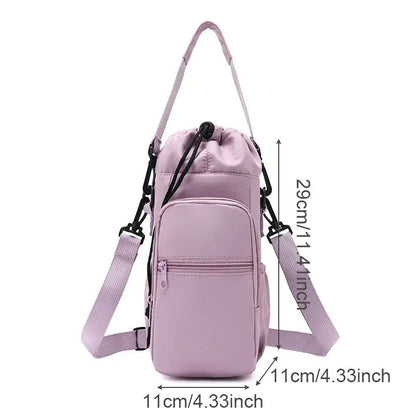 Portable Water Bottle Bag With Adjustable Strap And Phone Pocket 6