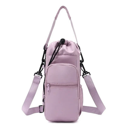 Portable Water Bottle Bag With Adjustable Strap And Phone Pocket 8