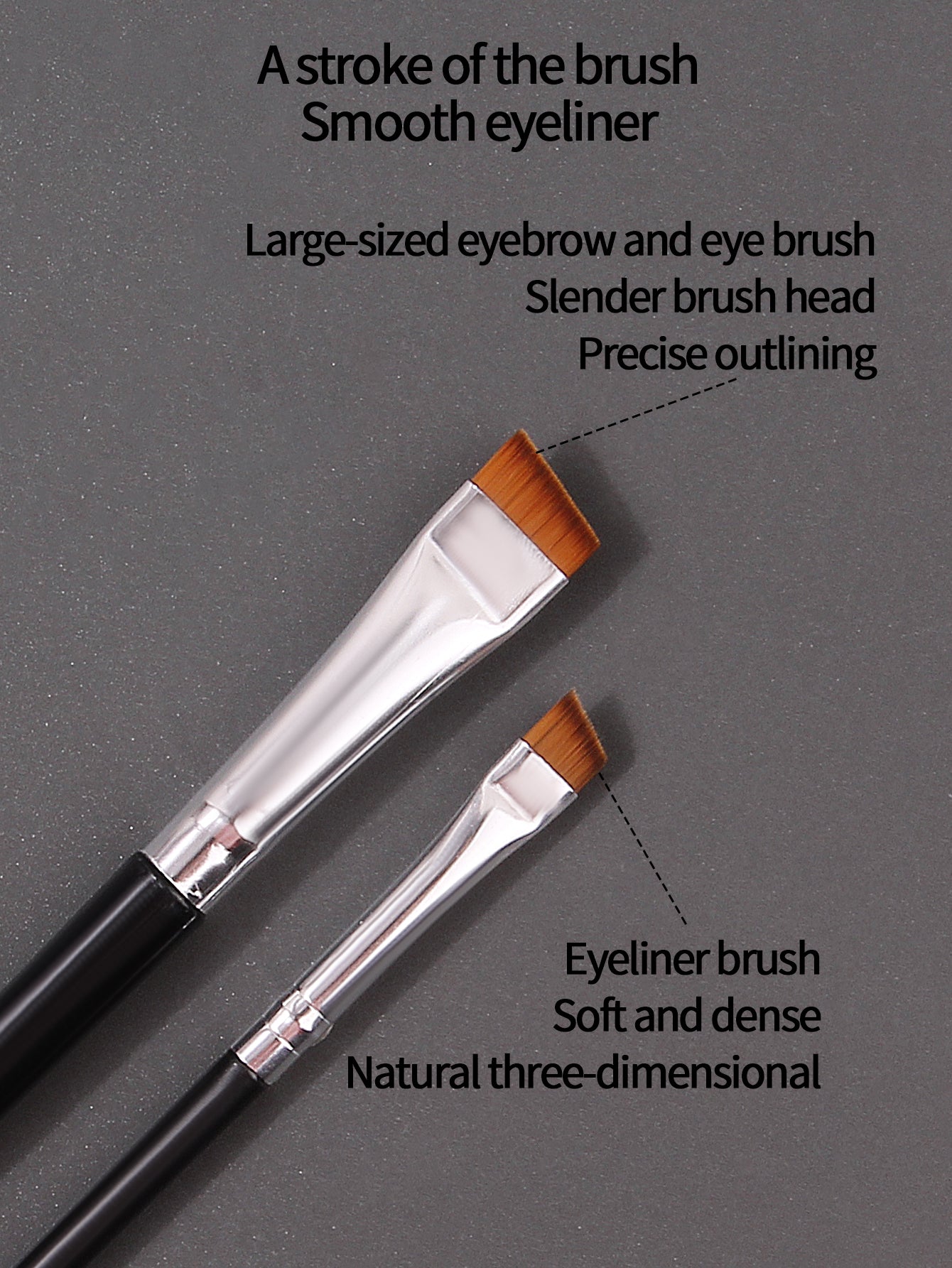 Ultra-thin Fine Eyeliner Eyebrow Brushes, Beginner Eye Detail Makeup Kit, Mini Concealer Finger Powder Puff