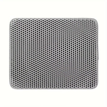 Large Cat Litter Mat  Double Layer Honeycomb Waterproof Design For Scatter Control  Easy Cleaning 6