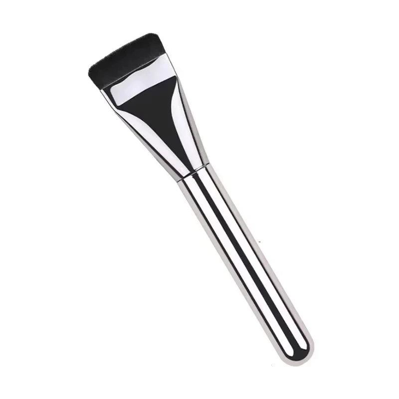 Flat Head Non Powder Soft Hair Beauty Tool, Straight Line Foundation Makeup Brush, Ultra-Thin Concealer Brush
