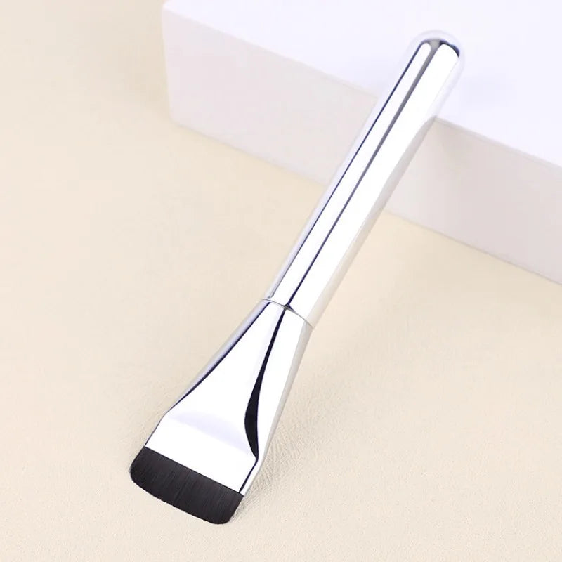 Flat Head Non Powder Soft Hair Beauty Tool, Straight Line Foundation Makeup Brush, Ultra-Thin Concealer Brush