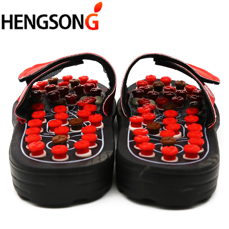 Unisex Acupoint Massage Slippers Sandals for Men, Women Chinese Acupressure Therapy Medical Rotating Foot Massager Shoes