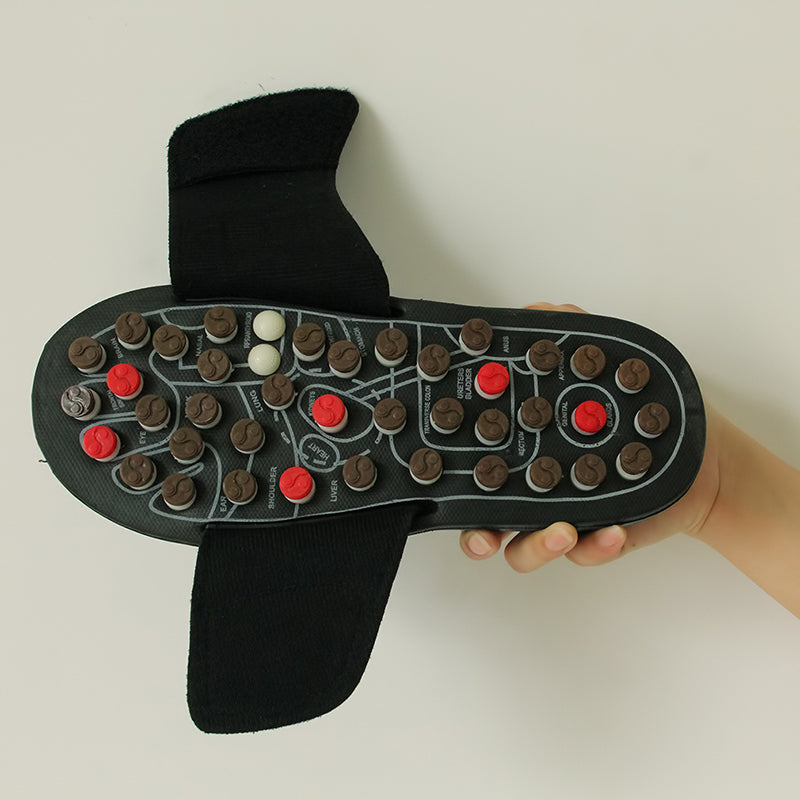 Unisex Acupoint Massage Slippers Sandals for Men, Women Chinese Acupressure Therapy Medical Rotating Foot Massager Shoes
