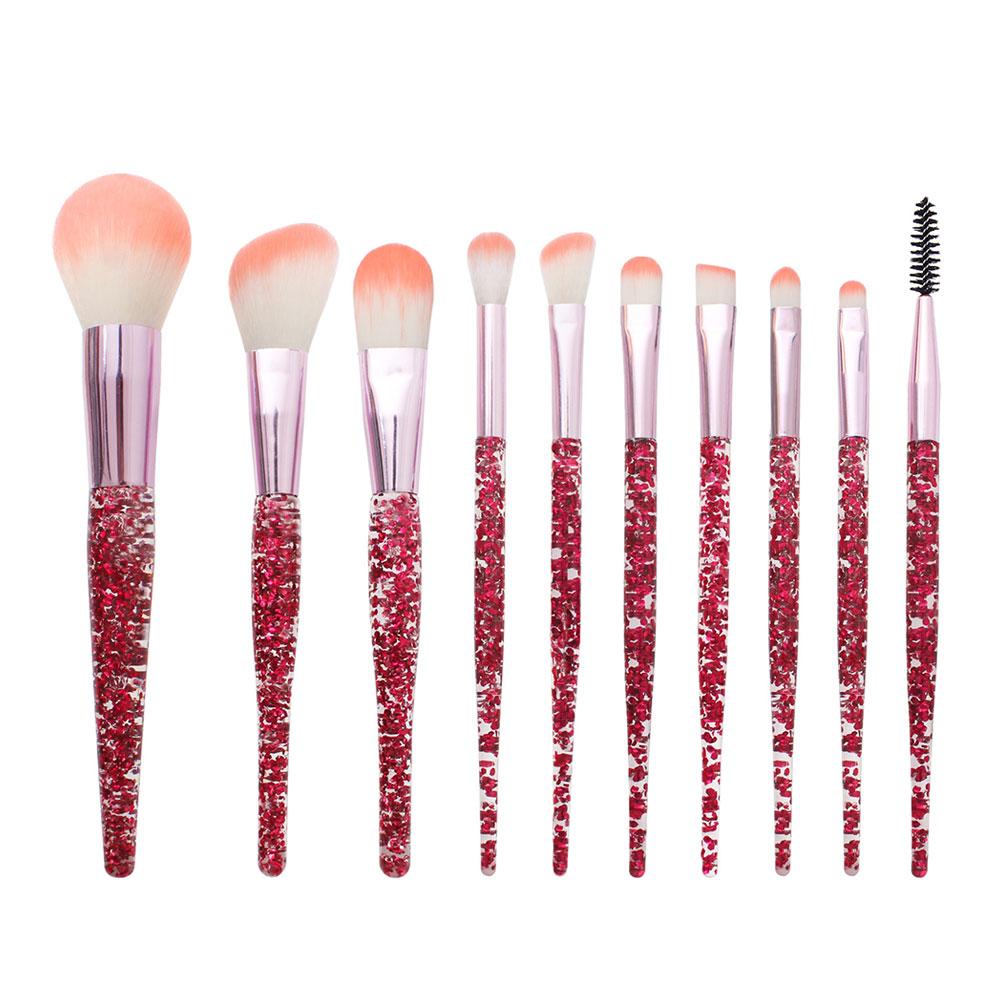 Glitter Crystal Makeup Brush Set, Professional Foundation Concealer Eye Shadow Eyeliner Blush Lip Kit