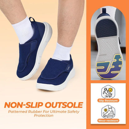 Extra Wide Mens Diabetic Orthopedic Shoes Adjustable Walking Sneakers For Swollen Feet Elderly Foot 3